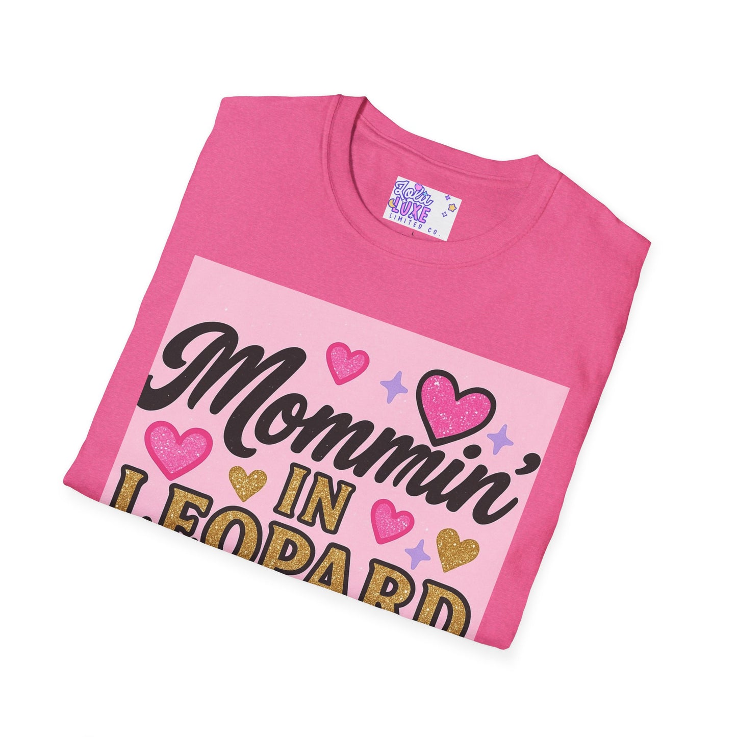 Mommin' in Leopard Print Unisex T-Shirt - Fun & Stylish Apparel for Moms Glam Tee