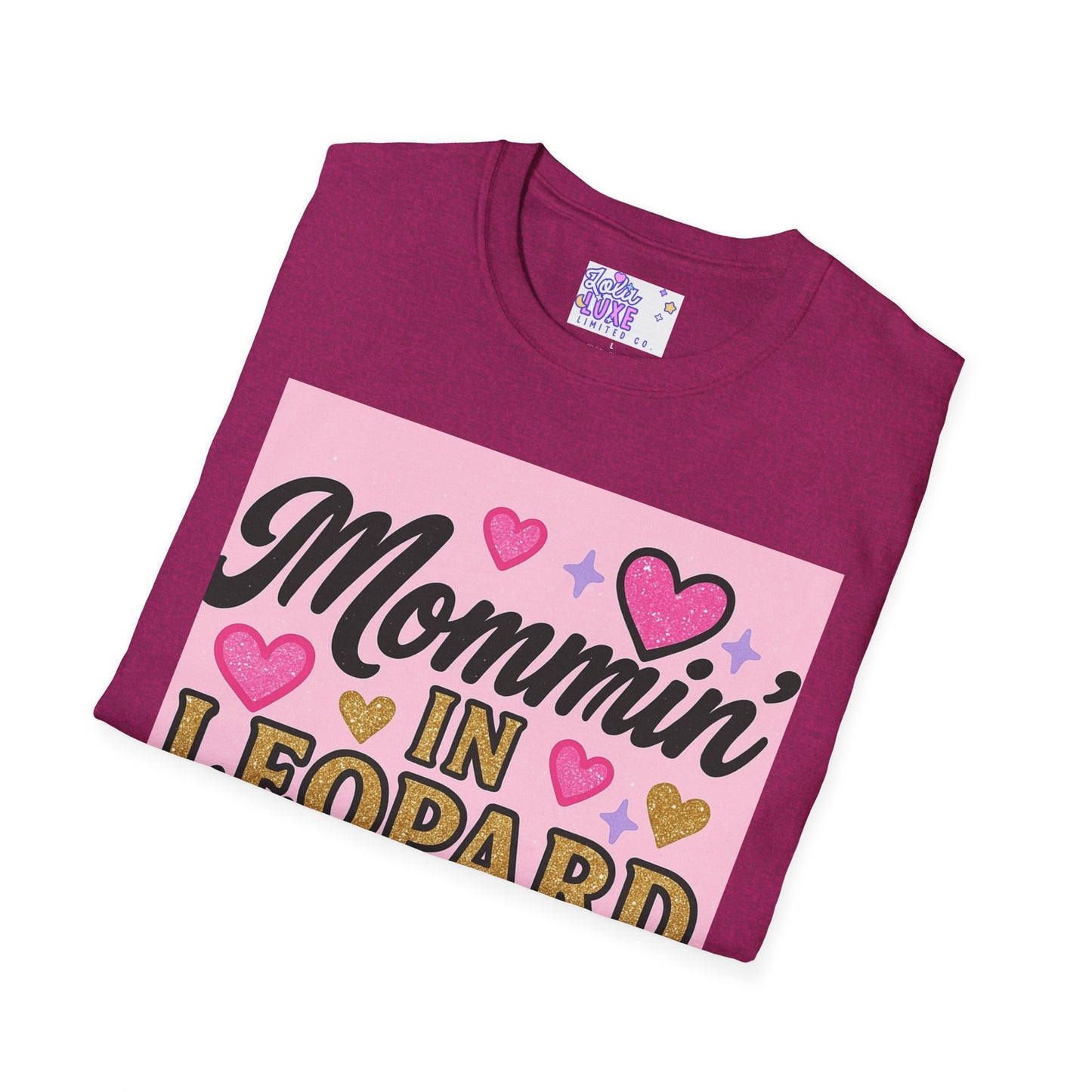 Mommin' in Leopard Print Unisex T-Shirt - Fun & Stylish Apparel for Moms Glam Tee