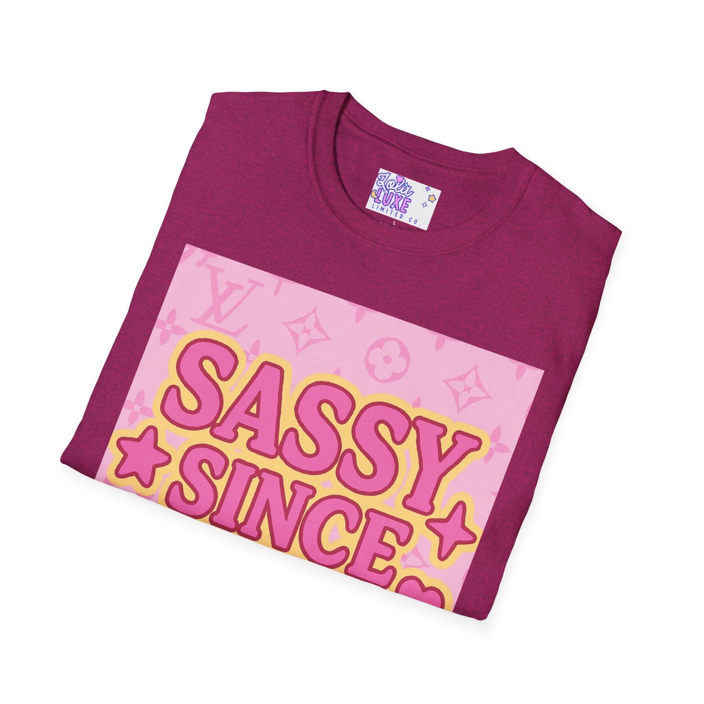 Sassy Since Birth Unisex Softstyle Glam Tee
