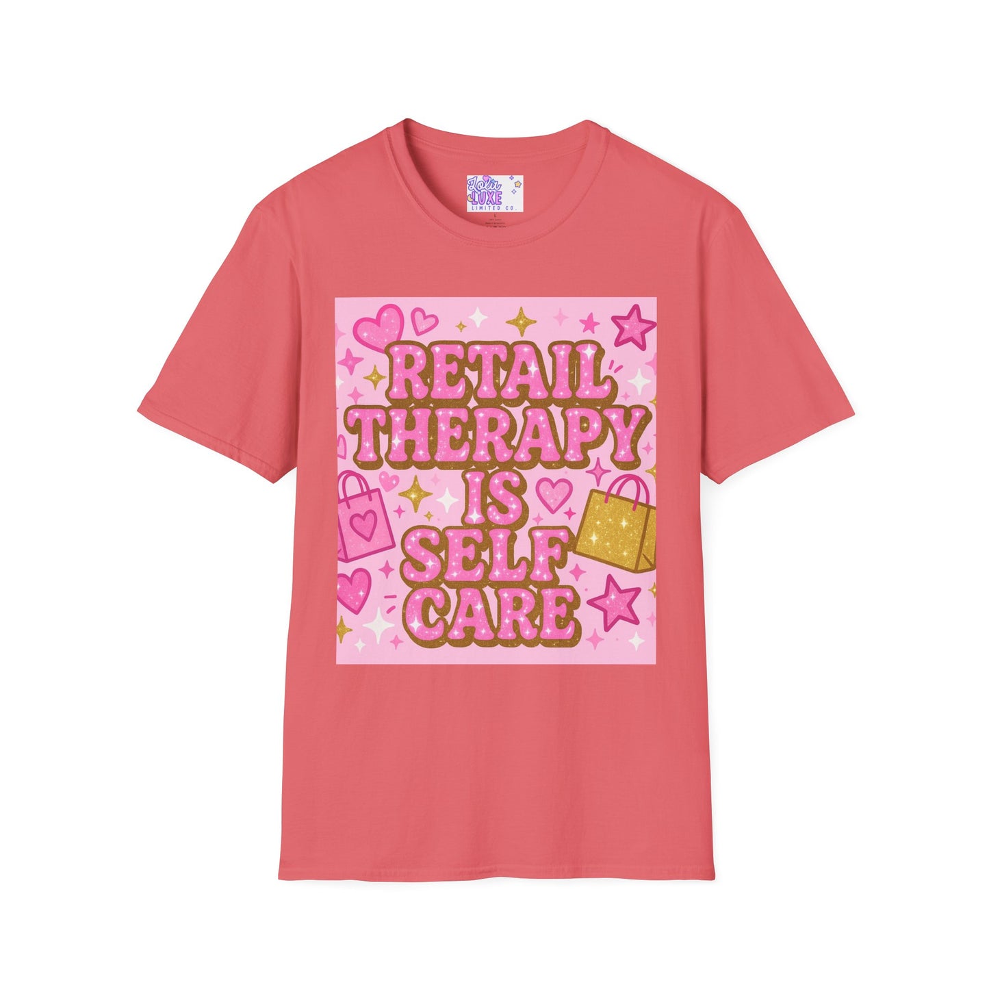 Retail Therapy Unisex Softstyle T-Shirt - Self Care Glam Tee