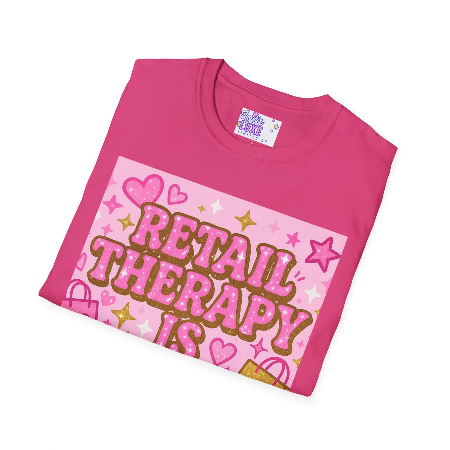 Retail Therapy Unisex Softstyle T-Shirt - Self Care Glam Tee