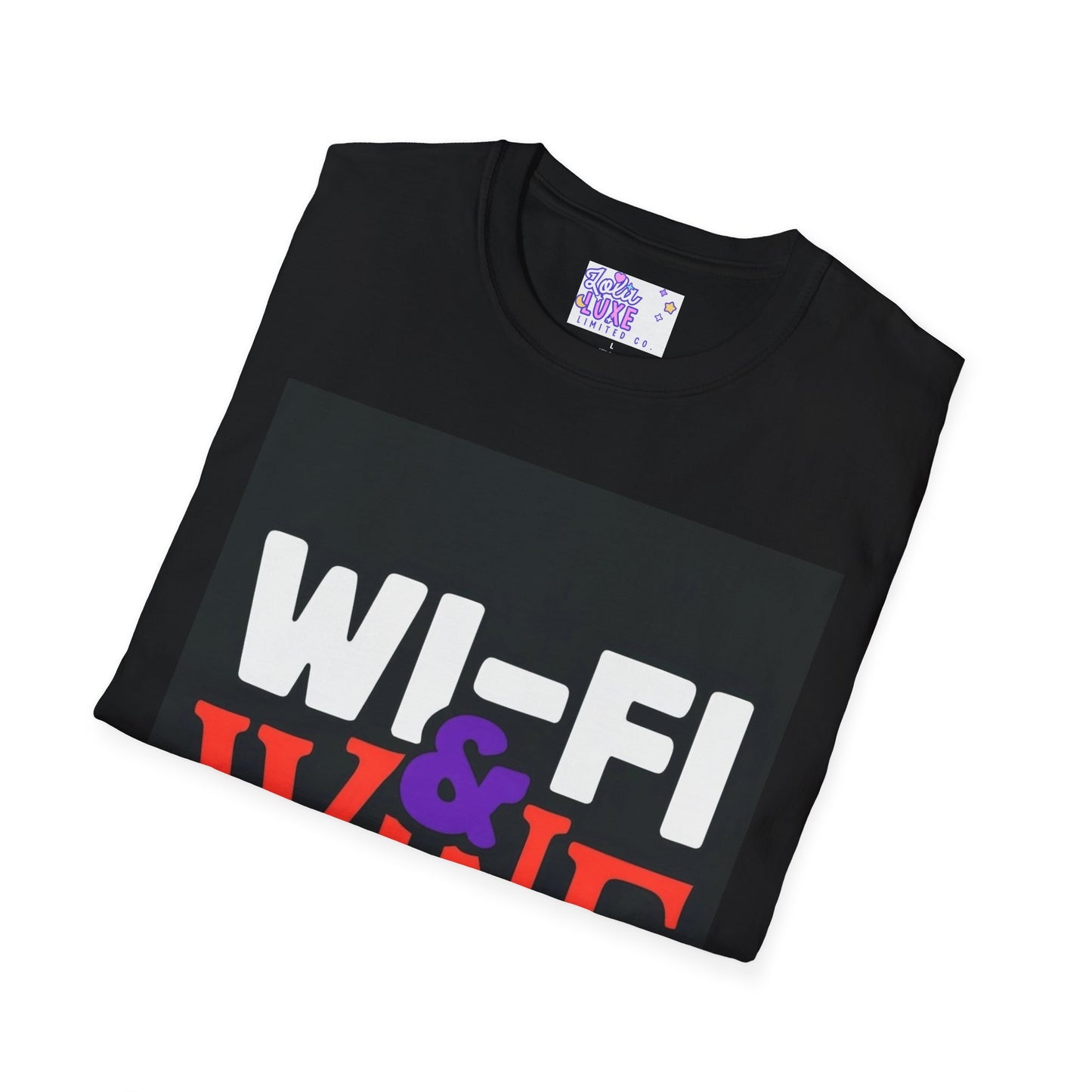 "Wi-Fi & Wine" Softstyle T-Shirt - Perfect Gift for Wine Lovers