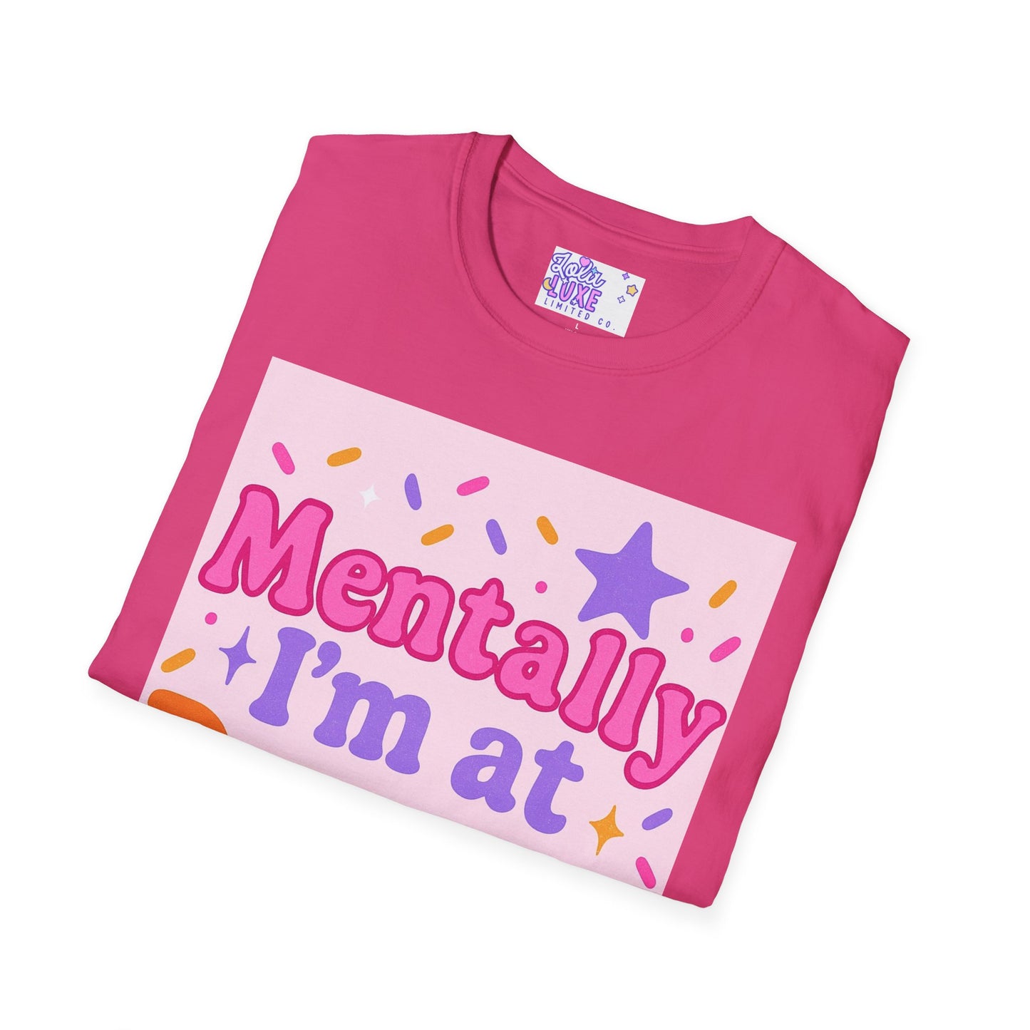 Mentally I'm at Dunkin' Unisex Softstyle T-Shirt - Fun Coffee Lover GlamTee