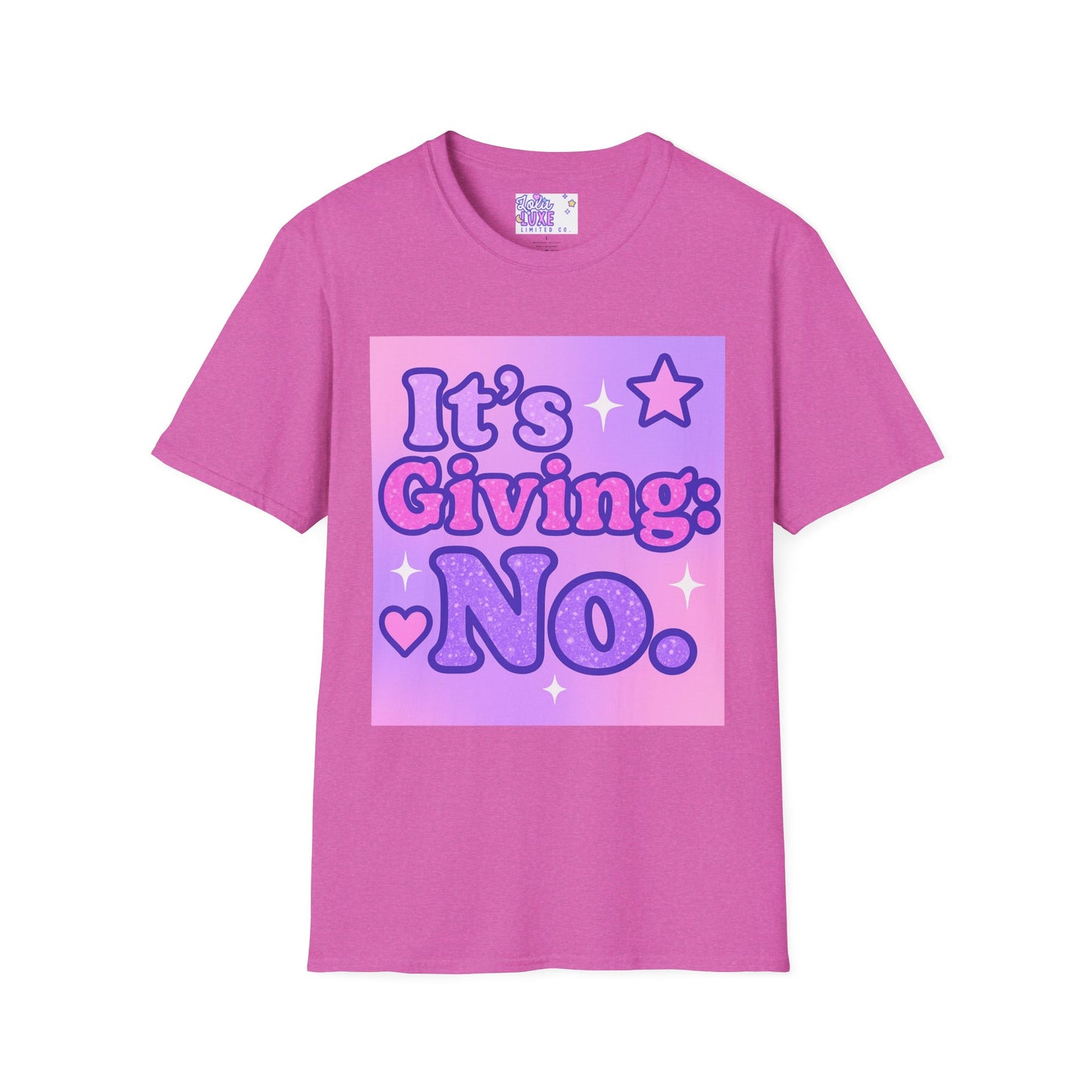 It's Giving: No. Unisex Softstyle Glam Tee - Trendy Graphic Tee for Casual Wear