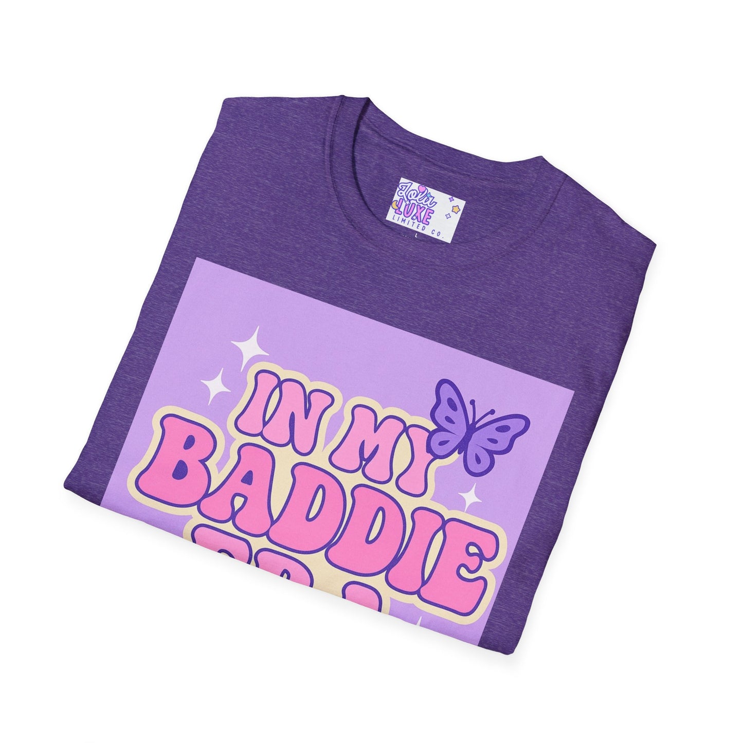 In My Baddie Era Unisex Softstyle Glam Tee - Trendy Graphic Tee for Confident Fashion Lovers