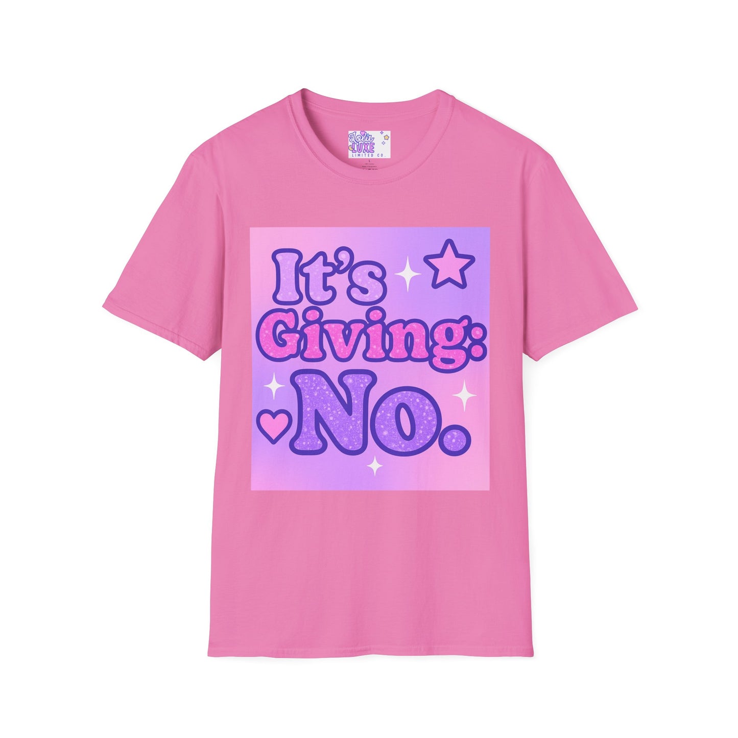 It's Giving: No. Unisex Softstyle Glam Tee - Trendy Graphic Tee for Casual Wear