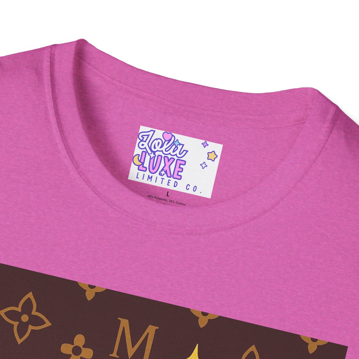 Manifesting Like a Material Girl Glam Tee| Unisex Softstyle Tee | Trendy Apparel for Manifestation Enthusiasts