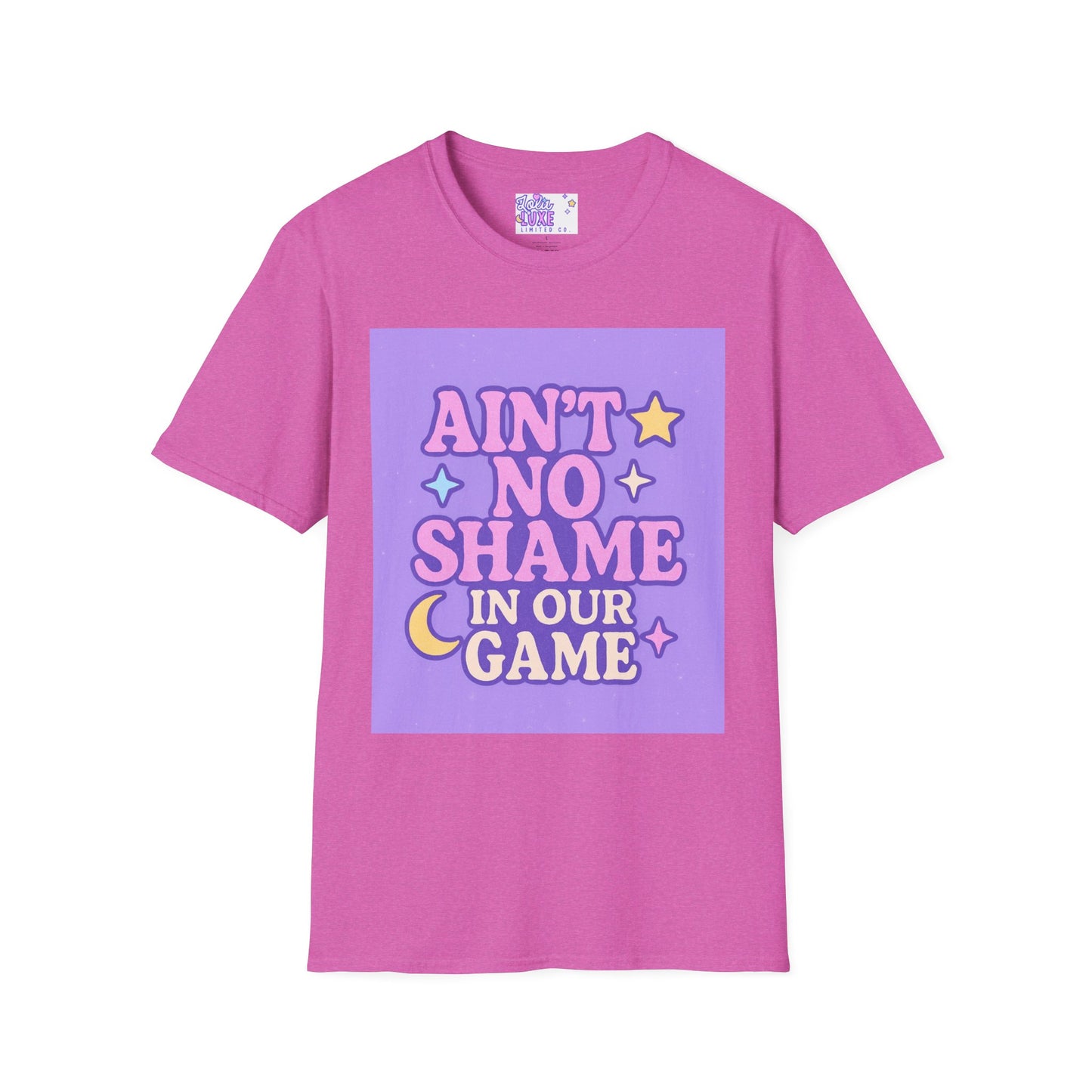 Ain't No Shame Unisex Softstyle T-Shirt - Glam & Empowerment Tees