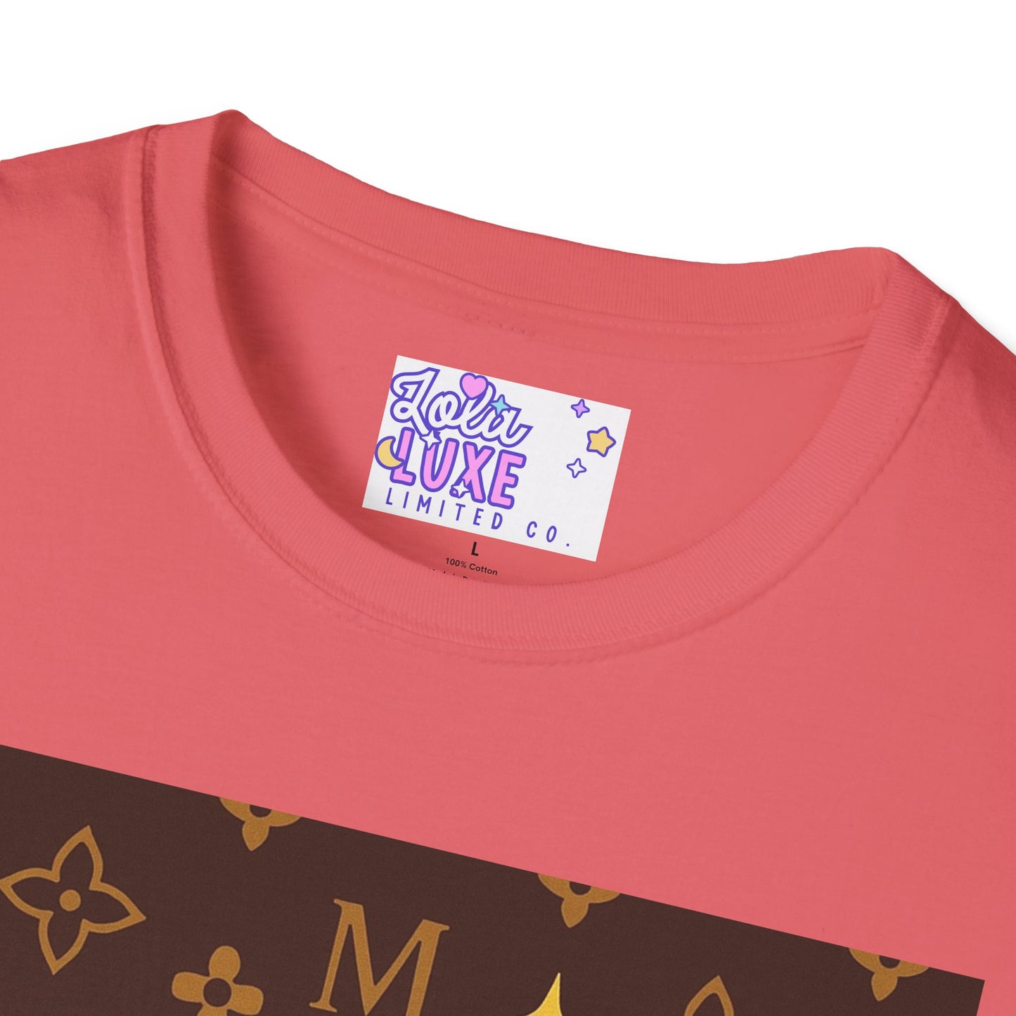 Manifesting Like a Material Girl Glam Tee| Unisex Softstyle Tee | Trendy Apparel for Manifestation Enthusiasts