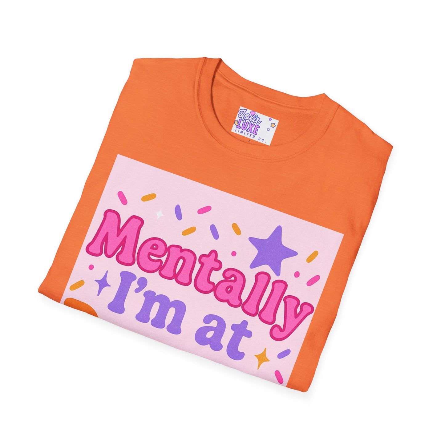 Mentally I'm at Dunkin' Unisex Softstyle T-Shirt - Fun Coffee Lover GlamTee