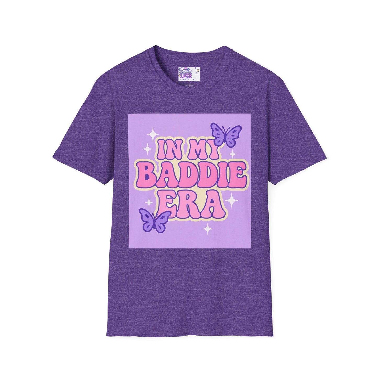 In My Baddie Era Unisex Softstyle Glam Tee - Trendy Graphic Tee for Confident Fashion Lovers