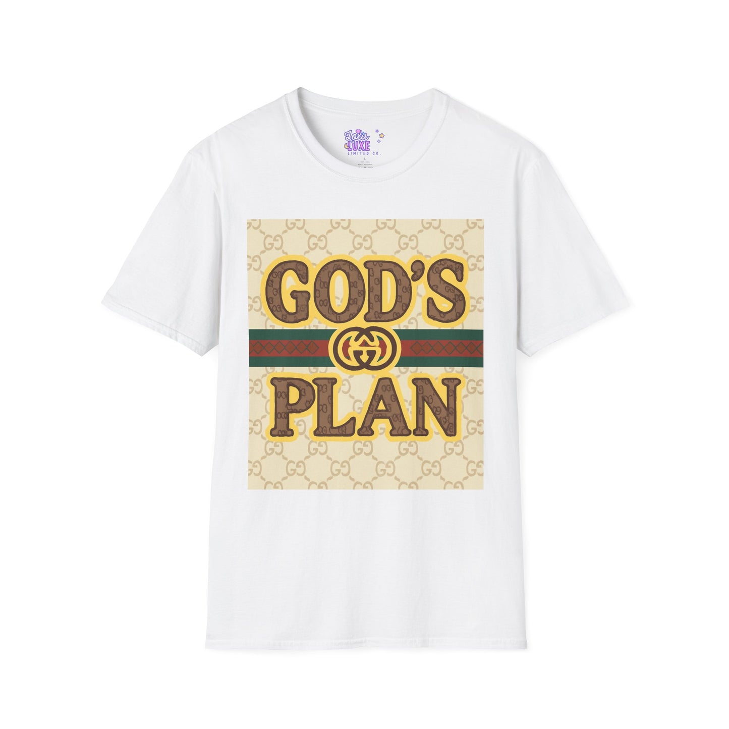 God's Plan Unisex Softstyle Glam Tee - Casual Inspirational Apparel