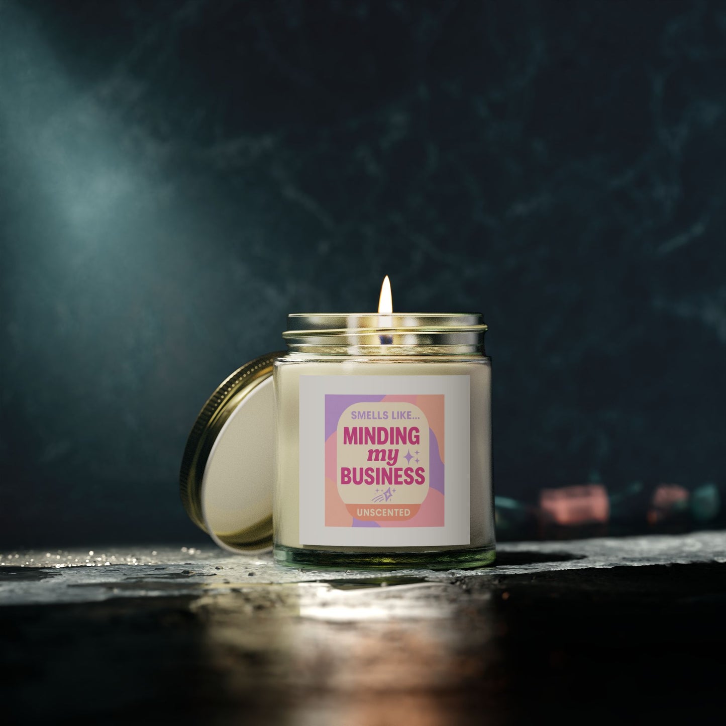 Unscented Candles, Coconut Apricot Wax (4oz, 9oz)