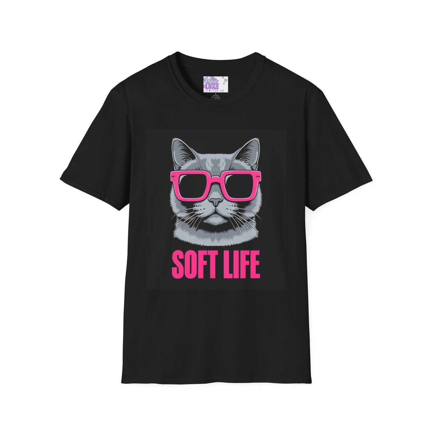 Cool Cat Softstyle T-Shirt | Soft Life Design for Animal Lovers