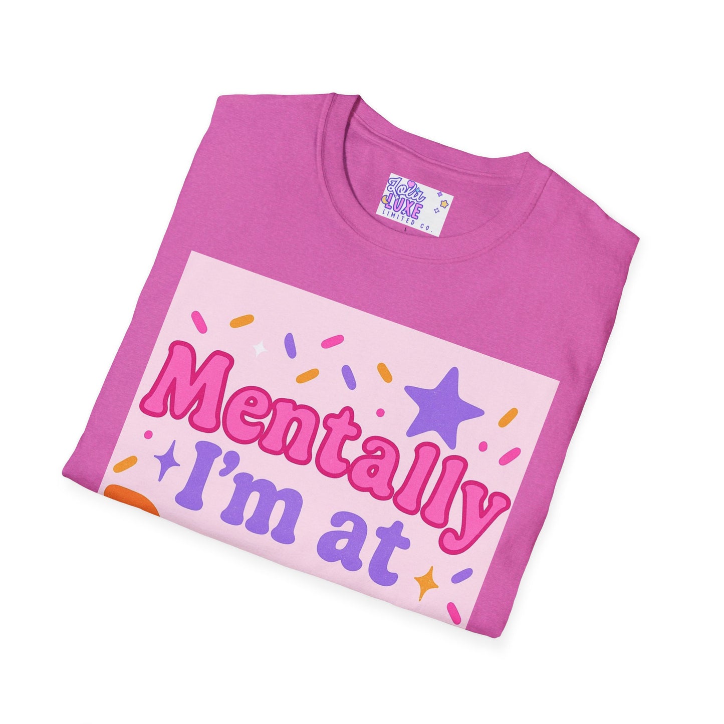Mentally I'm at Dunkin' Unisex Softstyle T-Shirt - Fun Coffee Lover GlamTee