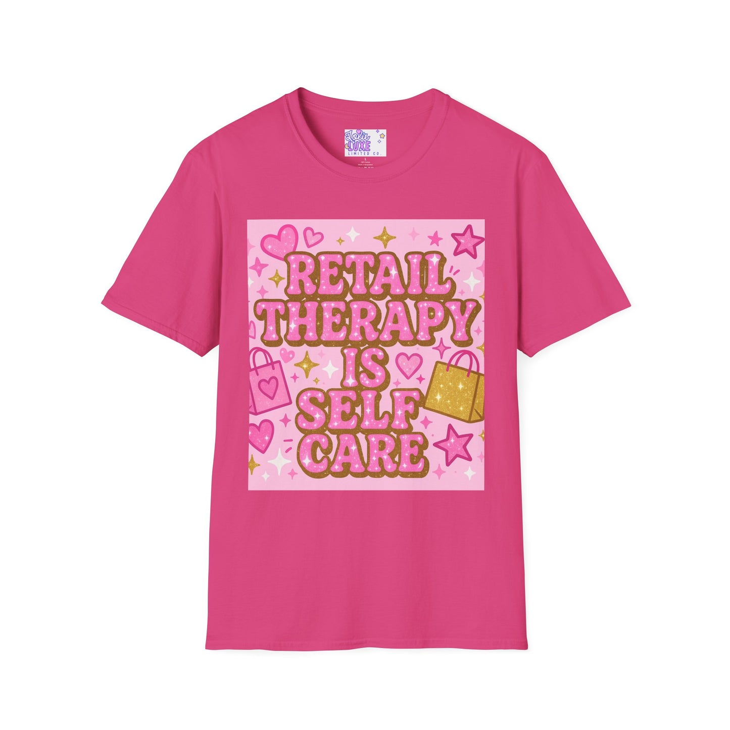 Retail Therapy Unisex Softstyle T-Shirt - Self Care Glam Tee