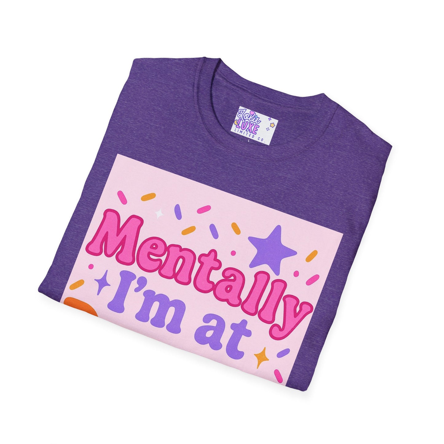 Mentally I'm at Dunkin' Unisex Softstyle T-Shirt - Fun Coffee Lover GlamTee