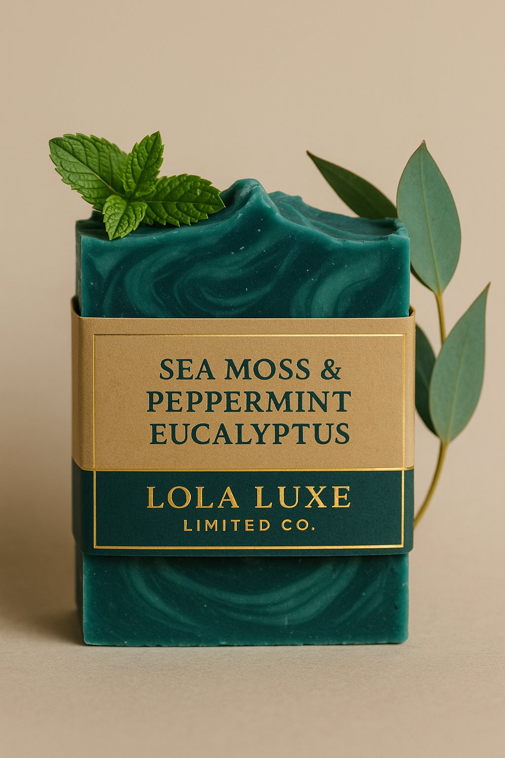 Sea Moss Soap with Peppermint & Eucalyptus – Invigorating & Clarifying Bar