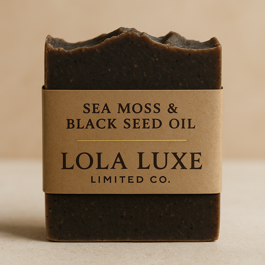 Sea Moss & Black Seed Oil Soap – Healing Handmade Bar for Acne, Scars & Problem Skin | Lola Luxe Limited Co.
