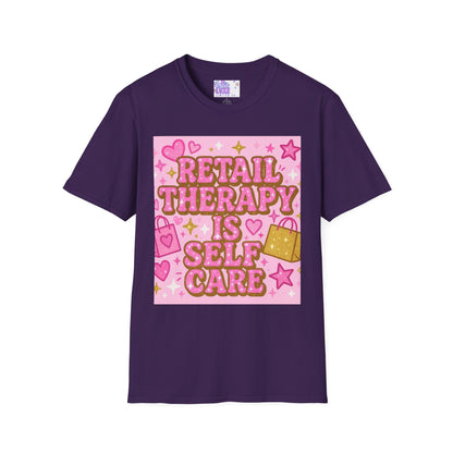 Retail Therapy Unisex Softstyle T-Shirt - Self Care Glam Tee