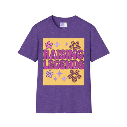 Raising Legends Unisex Softstyle T-Shirt - Vibrant Floral Design for Celebrations