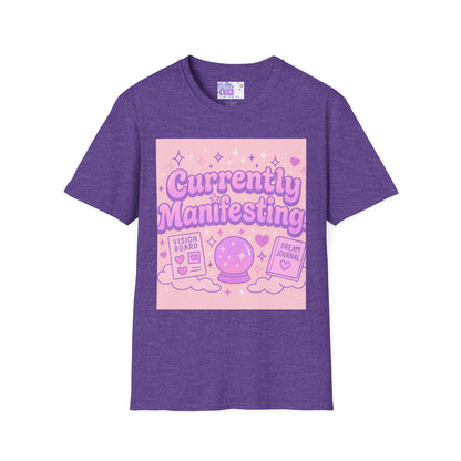 Currently Manifesting Unisex Softstyle Glam Tee - Positive Vibes for Dreamers & Creatives