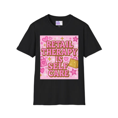Retail Therapy Unisex Softstyle T-Shirt - Self Care Glam Tee