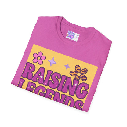 Raising Legends Unisex Softstyle T-Shirt - Vibrant Floral Design for Celebrations