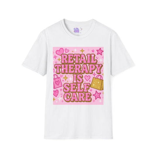Retail Therapy Unisex Softstyle T-Shirt - Self Care Glam Tee