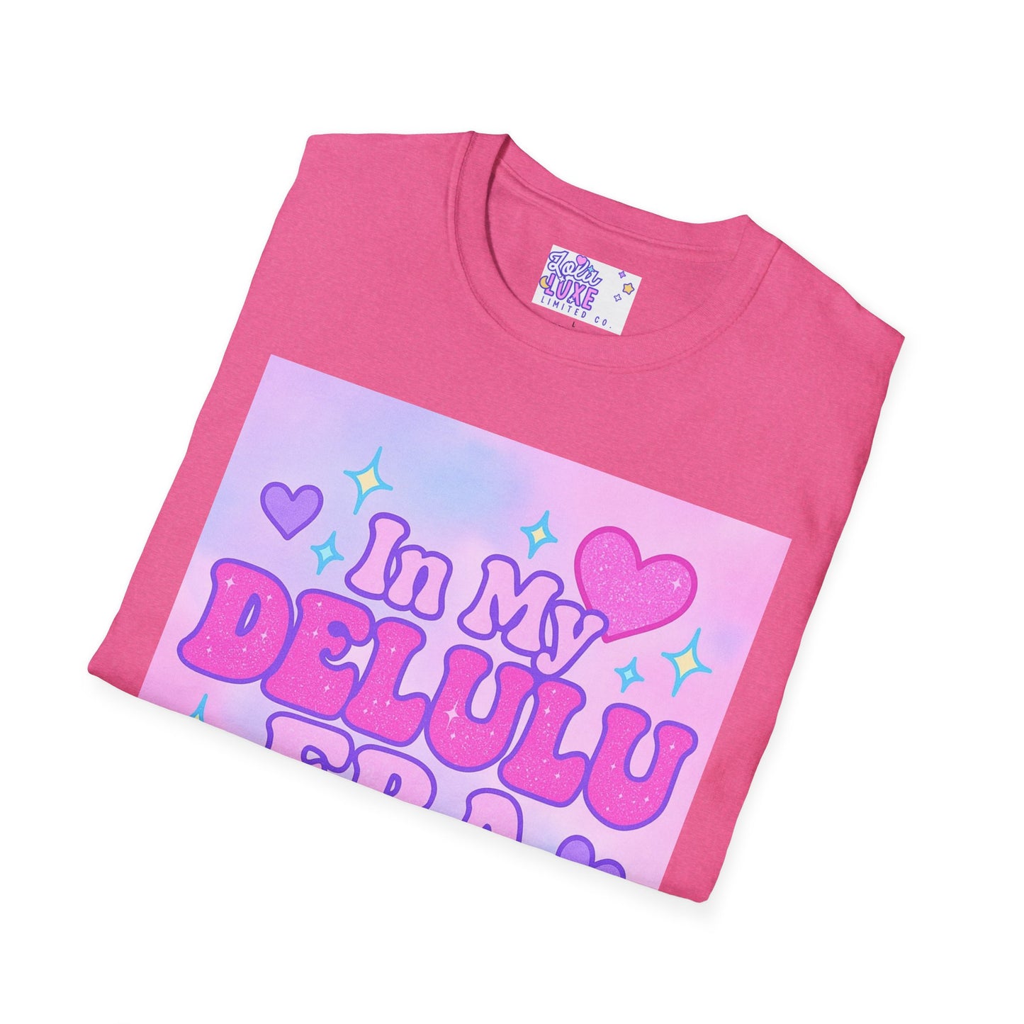 Cute "In My Delulu Era" Unisex Softstyle T-Shirt - Trendy Glam Tee