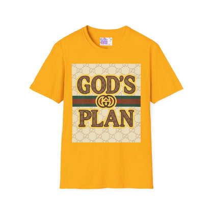 God's Plan Unisex Softstyle Glam Tee - Casual Inspirational Apparel