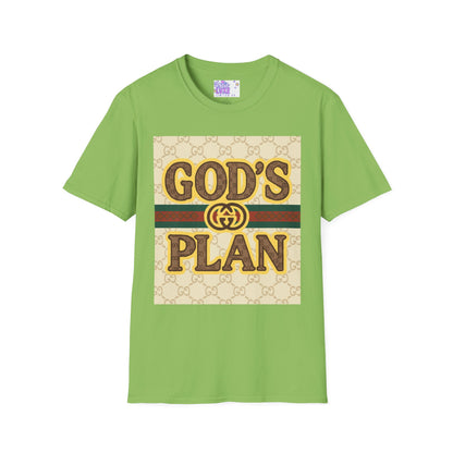 God's Plan Unisex Softstyle Glam Tee - Casual Inspirational Apparel