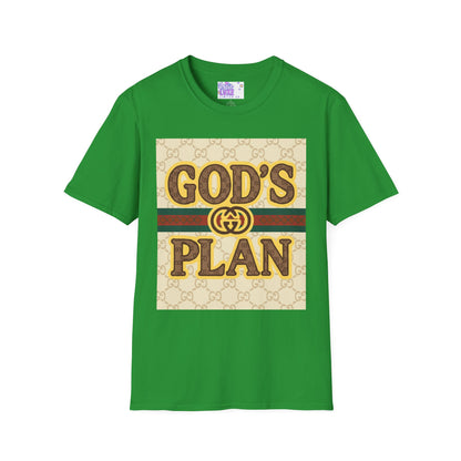 God's Plan Unisex Softstyle Glam Tee - Casual Inspirational Apparel