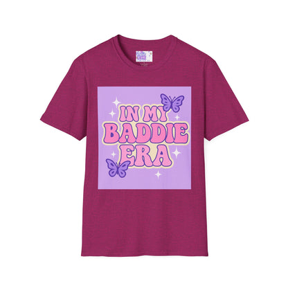 In My Baddie Era Unisex Softstyle Glam Tee - Trendy Graphic Tee for Confident Fashion Lovers