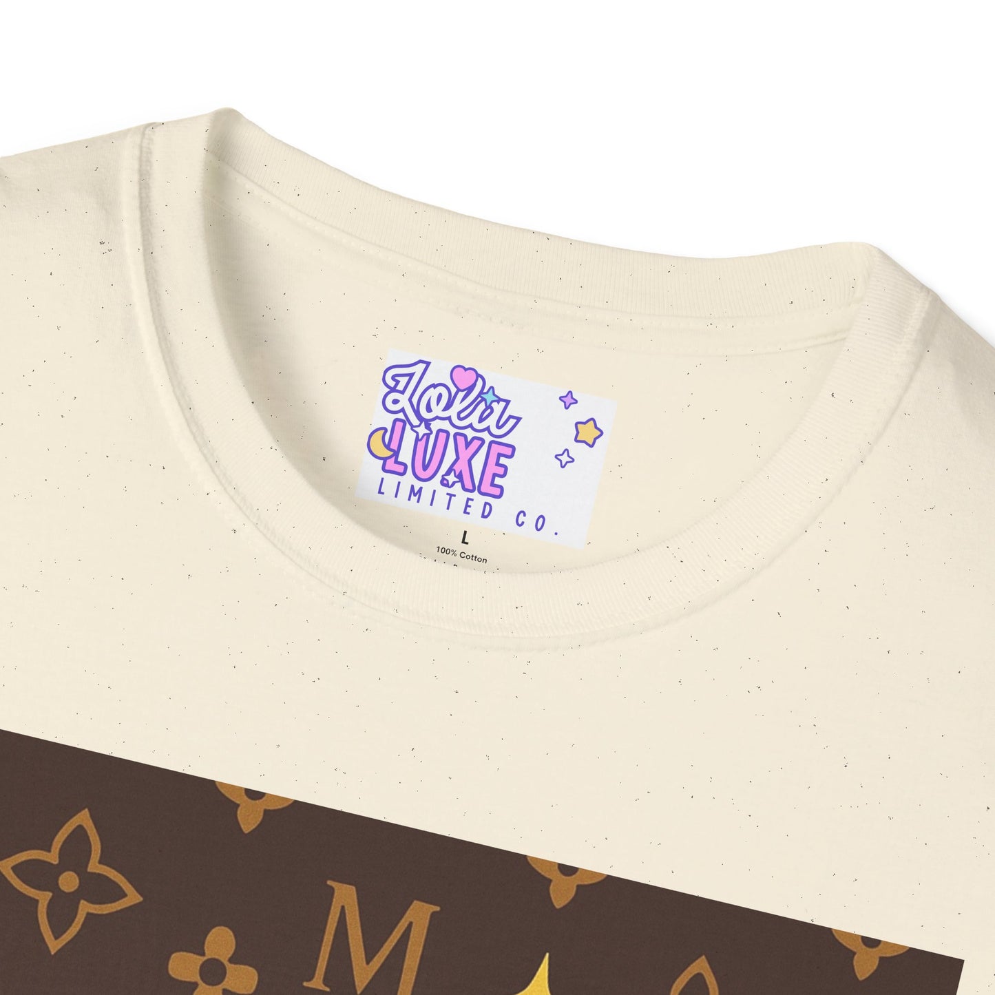 Manifesting Like a Material Girl Glam Tee| Unisex Softstyle Tee | Trendy Apparel for Manifestation Enthusiasts
