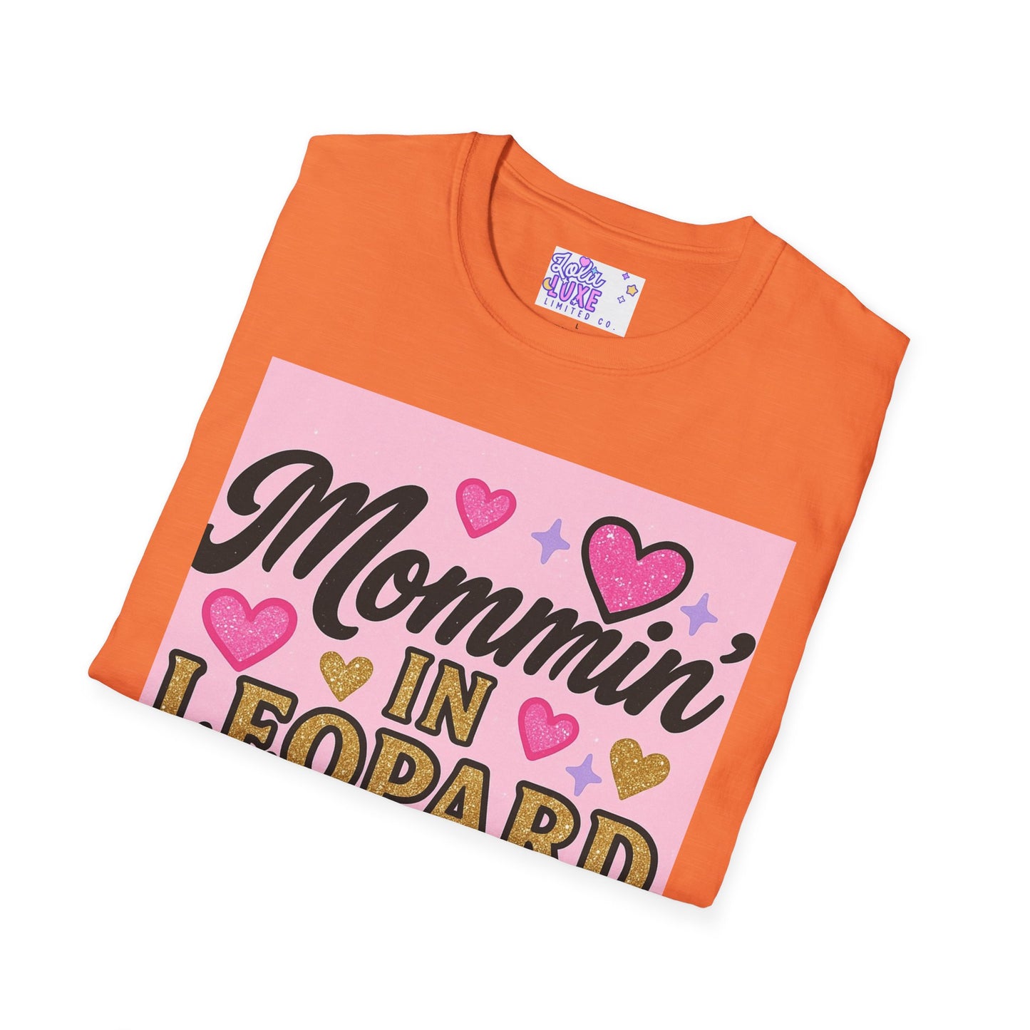 Mommin' in Leopard Print Unisex T-Shirt - Fun & Stylish Apparel for Moms Glam Tee