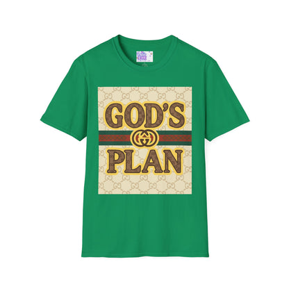 God's Plan Unisex Softstyle Glam Tee - Casual Inspirational Apparel