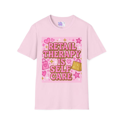 Retail Therapy Unisex Softstyle T-Shirt - Self Care Glam Tee