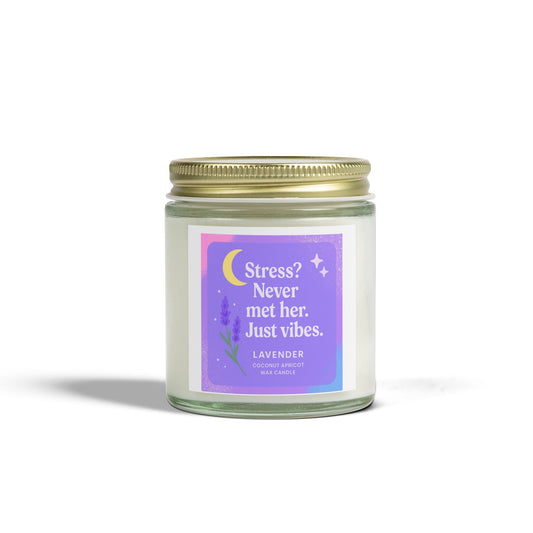 Lavender Scented Candles, Coconut Apricot Wax (4oz, 9oz)