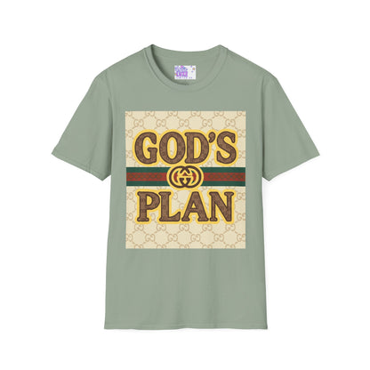 God's Plan Unisex Softstyle Glam Tee - Casual Inspirational Apparel