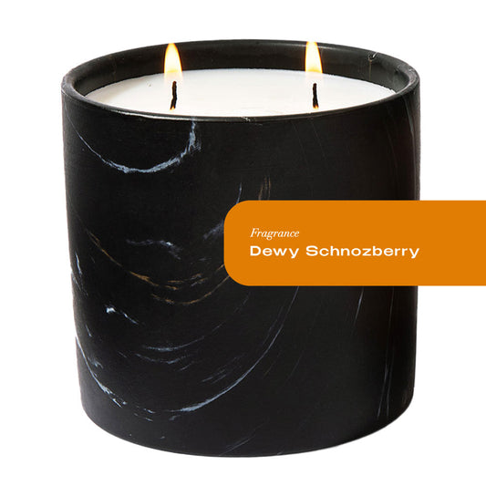 Dewy Schnozberry Black Marquina Candle 17oz