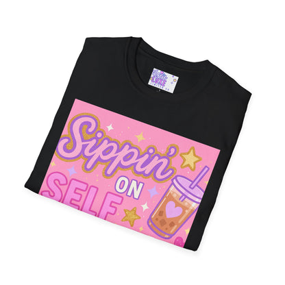 Self Worth Unisex Softstyle T-Shirt - Positive Affirmation Glam Tee