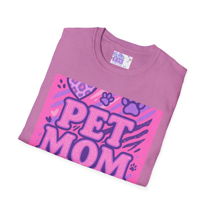 Pet Mom AF Unisex Softstyle Glam Tee - Cute Animal Lover Gift