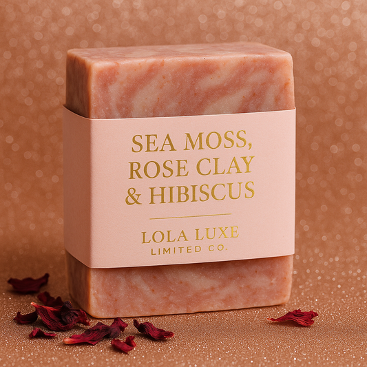 Sea Moss, Rose Clay & Hibiscus Soap – Gentle Exfoliating Bar for Radiant, Balanced Skin | Lola Luxe Limited Co.