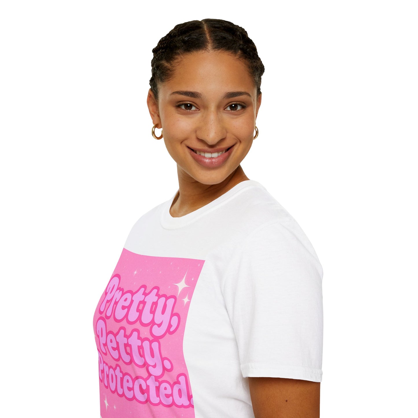 Pretty Petty Protected Unisex Softstyle Glam Tee