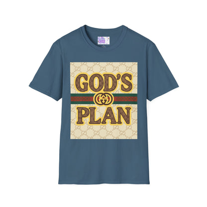 God's Plan Unisex Softstyle Glam Tee - Casual Inspirational Apparel
