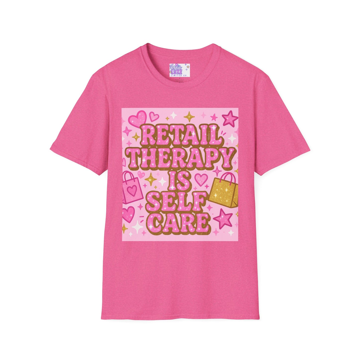 Retail Therapy Unisex Softstyle T-Shirt - Self Care Glam Tee
