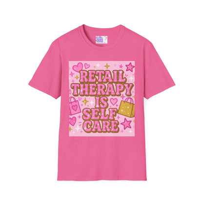 Retail Therapy Unisex Softstyle T-Shirt - Self Care Glam Tee
