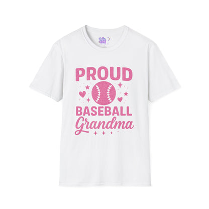 "Proud Baseball Grandma" T-Shirt | Customizable Fan Shirt for Grandma