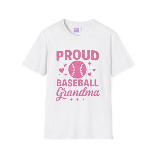 "Proud Baseball Grandma" T-Shirt | Customizable Fan Shirt for Grandma